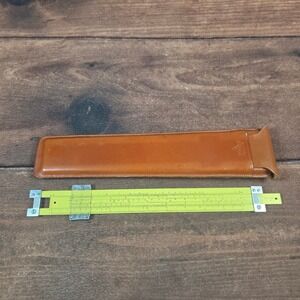 Pickett Slide Rule 1010-ES Yellow Excellent Vintage Math Engineering Tool Case